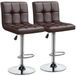 Bar Stools / Kitchen Counter Chairs - Pack Of Two Brown Colour