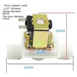 Electric Solenoid Valve- DC12V N c Water Air Inlet Flow Switch