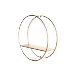 35CM Gold Circle Frame With Wall Shelf IKB203WS-G
