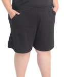 Ladies Fleece Bling Detail Shorts - 60 Black