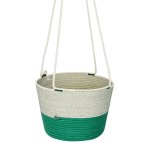 Mia Melange - Large Hanging Planter - Greenery White & Green - 21CM