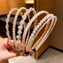 5pcs Girls Cute Faux Pearl Headband Hair Accessories