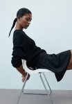 Pleated Jersey Skirt - Black