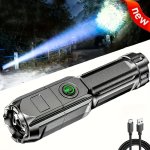 1PC Super Bright Zoomable Flashlight - Portable Multifunctional Zoomable For Outdoor Home Use