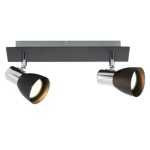 Loretta Ceiling 2 Spotlight Black And Chrome