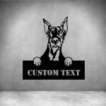 Doberman With Custom Text - 300MM Rust Coat