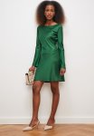 Edit Long Sleeve MINI Slip Dress - Emerald