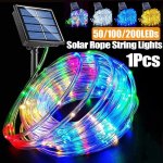 Light Up Your Garden With 22M 12M 7M Solar LED String Lights - Tube Rope Garland For All Occasions