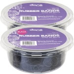 Diane Head & Pony Tail Holders Rubber Bands Bin Black