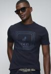 Polo Mens Square Pony Printed T-Shirt In Navy - Navy 2XL