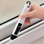 2-IN-1 Groove Cleaning Brush And Dustpan Set - Perfect For Windows Doors Kitchens & Bathrooms - No Batteries Required