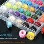 25/36pcs/set Bobbin With Sewing Thread 25/36 Grids Boxed Color Bobbins Practical Replacement Simple Installation Household For Sewing Machine