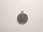 Yin Yang Plated Silver Pendant