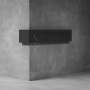 House Number & Mailbox D01 - 325H X 500D X 1500W / Matt Black / No