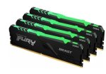 Kingston Fury Beast Rgb 64GB 4X16GB DDR4-3000MHZ CL16 1.35V Black Desktop Memory
