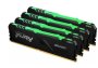 Kingston Fury Beast Rgb 64GB 4X16GB DDR4-3000MHZ CL16 1.35V Black Desktop Memory
