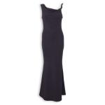 Navy Sparkle Twisted Maxi Dress