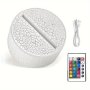 7-Color LED Night Light Base With Remote Control - Adjustable Display Stand For Acrylic & Resin Glass Perfect For Restaurants And Home Decor Battery Not Included