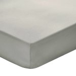 Cotton 200 Thread Count Fitted SHEET - Light Grey - 3 4 Xlxd 107 X 202 X 35CM