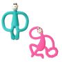Teether Monkey Silicone 2 Set Pink/green