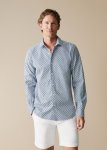 Tailored Fit Diamond Geo Print Shirt