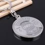 1PC 50 Years Perpetual Calendar Keychain For Men Silvery Alloy Pendant Keychain Car Keyring Ornament Bag Purse Charm Accessories