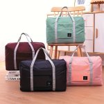 1PC Large Capacity Foldable Canvas Travel Organizer Bag With Zipper - Lightweight Versatile For Lingerie Clothes Jeans Towels &
