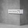 House Number & Mailbox D03 - 300H X 300D X 1000W / Matt Gold / Warm White