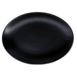 Nova Style Oval Coupe Plate 40CM Matt Black Set Of 6