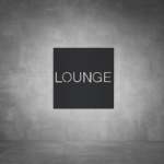 Lounge Sign D01 - Black - Powder Coated Aluminum