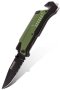 Knife Survival Green With LED Light & Fire Starter In Double Blister