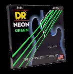 NGB5-45 Hi-def Neon Green K3 Coated Bass Guitar Strings - .045-.125 Medium 5-STRING