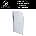 Chrome Pivot Shower Screen For Bath - 800 X 1400MM