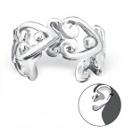 E9-22170 - 925 Sterling Silver Heart Filligree Ear Cuff