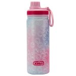 Pink Yomoji Dbl Wall Stainless Steel Bottle