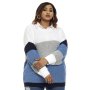 Donnay Plus Size Relaxed Stripped Jumper - Blue Stripes