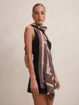 Immy Geo Print Scarf - 0 Chocolate cream