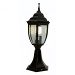 Eurolux 6-PANEL Pedestal Lantern Black & Gold Lant Blk gold