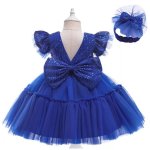 Royal Blue Special Occasions Dress And Headband