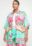 Plus Longer Length Border Shirt - Motelprint