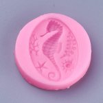 Food Grade Silicone Pink Mould Sea Horse 40X8MM