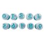 10 Piece Push Easy MINI Number Cookie Cutter