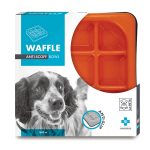 M-PETS Anti-scoff Waffle Bowl - Orange