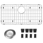 27-1 2" X 13-1 2" Sink Protectors For Kitchen Sink Metal Sink Rack For Bottom Of Sink Rear Drain Stainless Steel Sink Protector