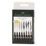 Faber-Castell Pitt Artists Brush Pen - Assorted Black Nibs Set Of 8
