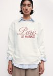 Crew-neck Sweatshirt - White paris