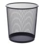 Metal Mesh Waste Bin - Black 12 Litre