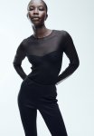 Sheer Top - Black