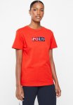Polo Wmn Colour Block Sequin Short Sleeve T-Shirt - Red
