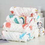 5PCS Baby Muslin Washcloths Soft Face Cloth For Newborn Absorbent Bath Face Towels Natural Purified Baby Wipes Burp Cloths Or Fa